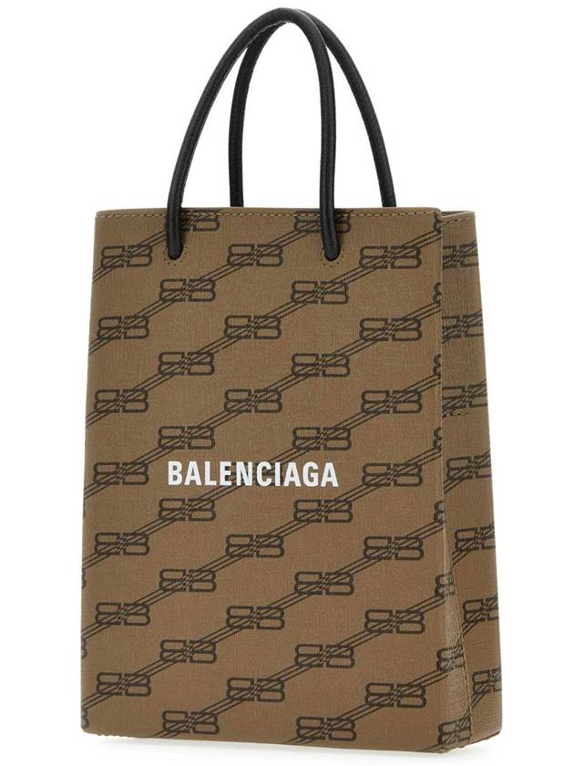 Balenciaga BB Monogram Mini Tote Bag Brown