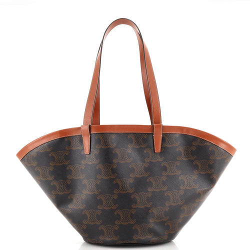 Celine Couffin Bag Triomphe Coated Canvas Medium