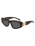 Balenciaga Eyewear BB0095S 002 Dynasty D Frame Sunglasses Havana