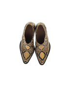 Chloe Snakeskin-Embossed Rylee Ankle Boots in Yellow Leather