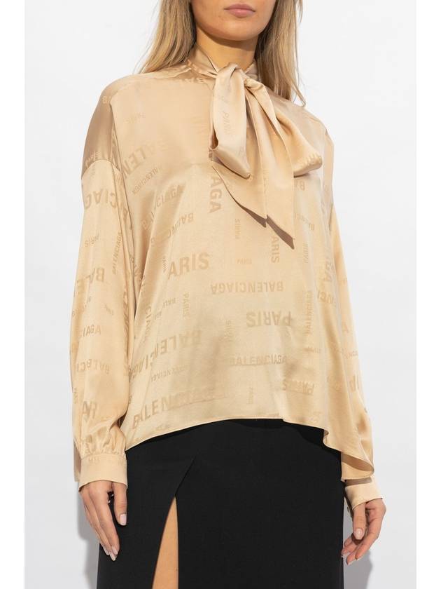 Balenciaga 24 ss silk shirt WITH logo motif 773318TPN031975 B0650987406