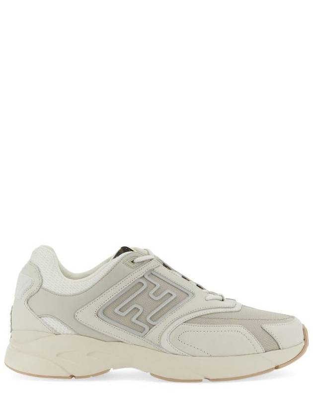 Fendi Fester Trainer Nubuck Leather Low Top Sneakers White