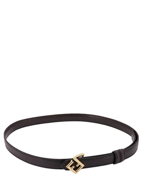 Fendi Diamond Reversible Leather Belt Brown