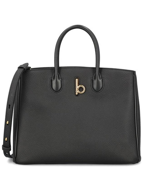Burberry Rocking Horse Small Leather Tote Bag Black