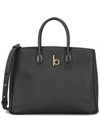 Burberry Rocking Horse Small Leather Tote Bag Black