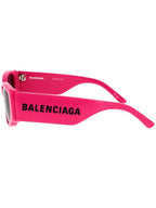 Balenciaga Eyewear Logo Print Rectangular Frame Sunglasses