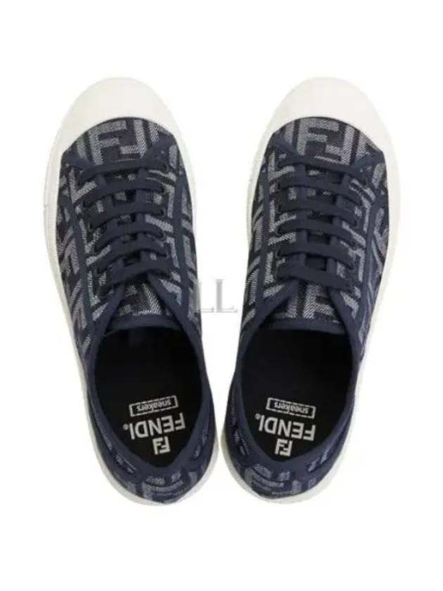 Fendi Domino FF Morty Denim Low Top Sneakers Blue