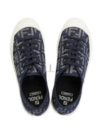 Fendi Domino FF Morty Denim Low Top Sneakers Blue