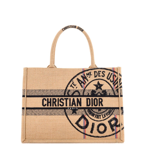 Dior Book Tote Embroidered Canvas Medium