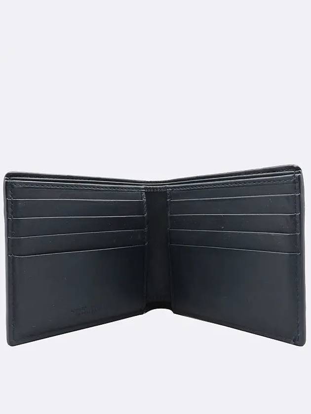 Bottega Veneta 113993 Intrecciato navy color 8 credit card half wallet