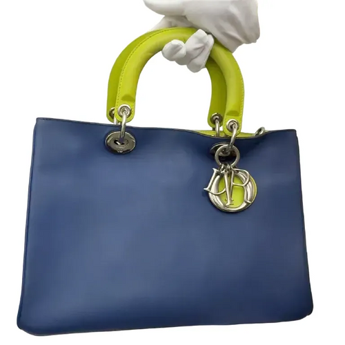 Diorissimo leather tote Dior Blue in Leather B20-58 B20-58