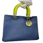 Diorissimo leather tote Dior Blue in Leather B20-58 B20-58