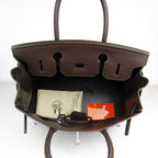 Hermes Birkin 30cm Togo Leather Handbags Dark Coffee Silver