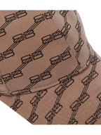 Balenciaga BB Monogram Cotton Drill Ball Cap Beige