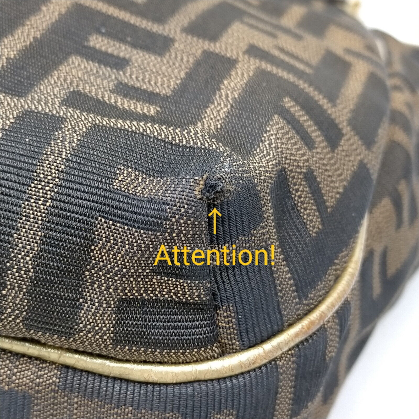 Fendi Brown Nylon Tote Bag