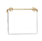 Fendi Kan I White Multi Color Flowers Leather Chain Bag