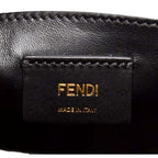 Fendi Roma 2Way Embossed Yellow Leather Crossbody Shopping Tote Bag