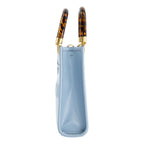 Fendi Mini Sunshine Shopper Tote Crossbody Bag 2Way Baby Blue Leather