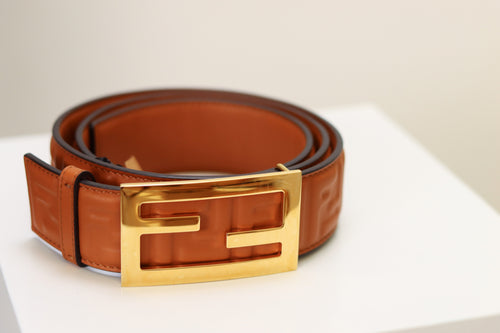 Fendi Leather Belt Brown, Brand New