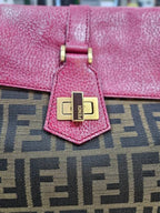 Gucci Fendi Zucca Jagard Linda Satchel Bag