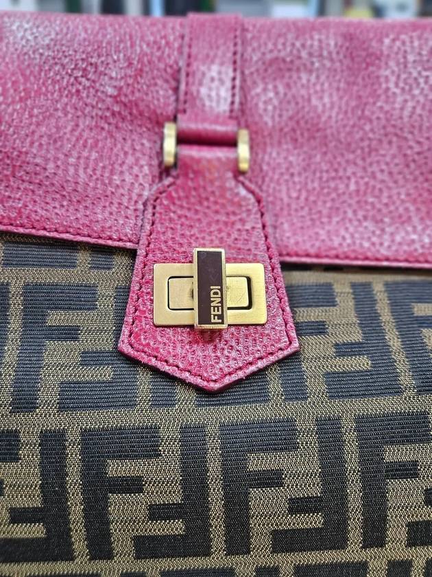 Gucci Fendi Zucca Jagard Linda Satchel Bag
