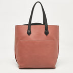 Fendi Old Rose/black Leather All In Shopping Tote