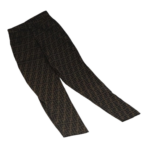 FENDI Zucca Canvas Pants XO Black BrownFF1145