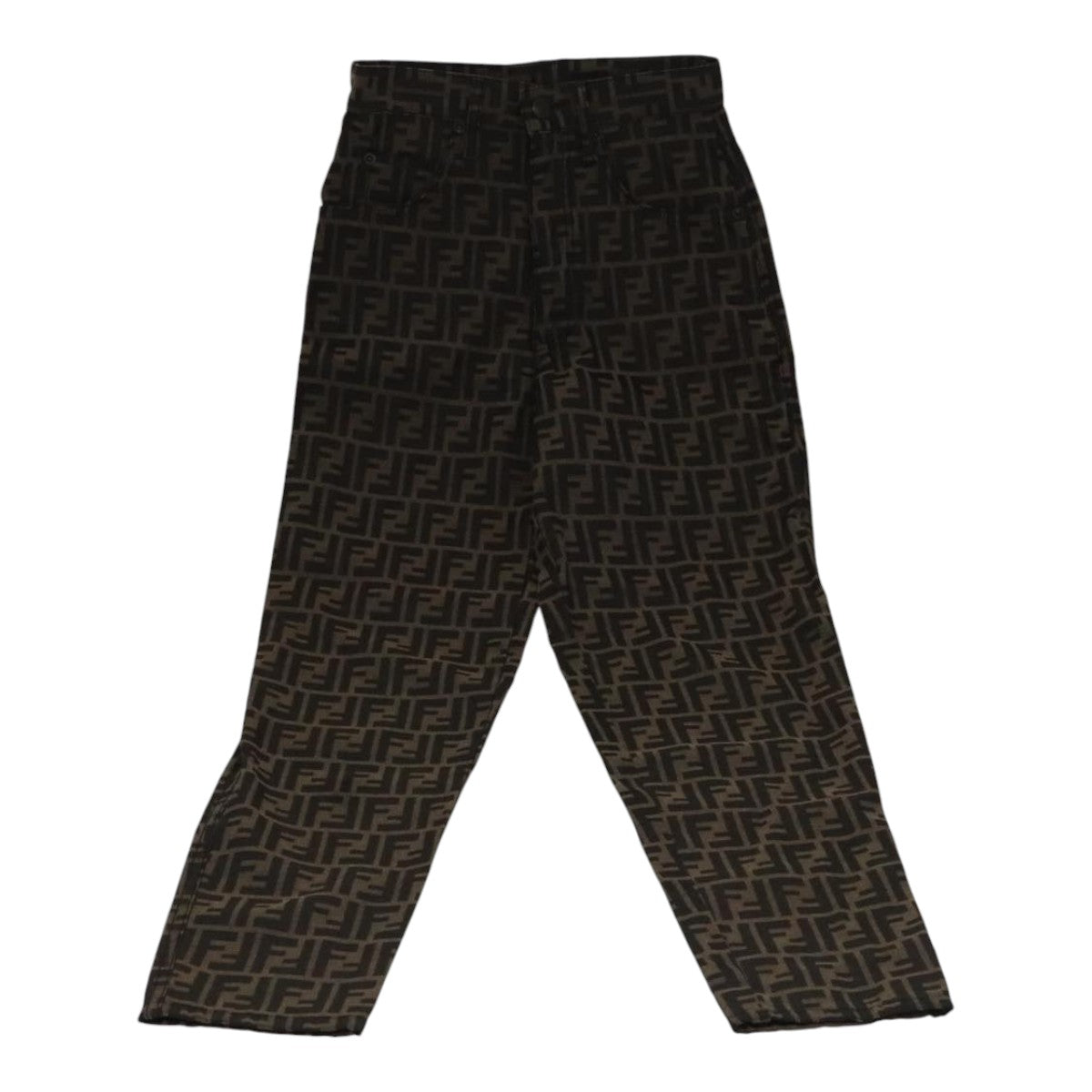 FENDI Zucca Canvas Pants XO Black BrownFF1145