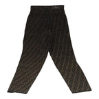 FENDI Zucca Canvas Pants XO Black BrownFF1145