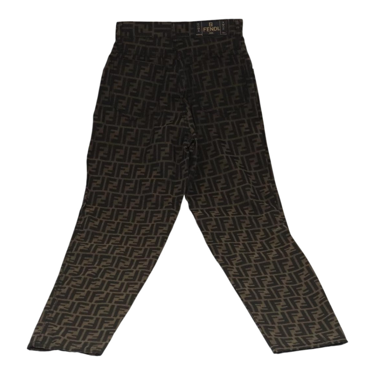FENDI Zucca Canvas Pants XO Black BrownFF1145