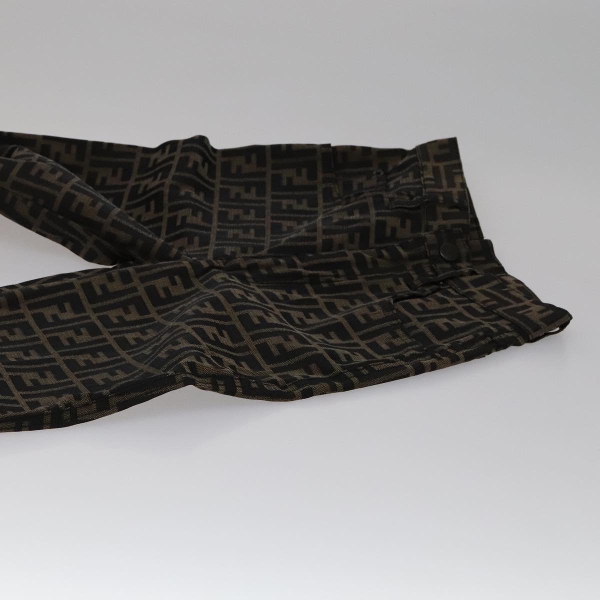 FENDI Zucca Canvas Pants XO Black BrownFF1145