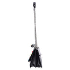 Fendi Medium Kan I Scallop and Stud Detail Shoulder in Black Calf Leather