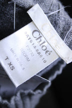 Chloe Womens Long Sleeve Ribbed Trim Mock Neck Sweater Dress Gray