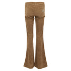 Chloe Cotton Corduroy Low Waist Flared Pants