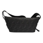 FENDI Zucca Canvas Shoulder Bag BlackFF3878A