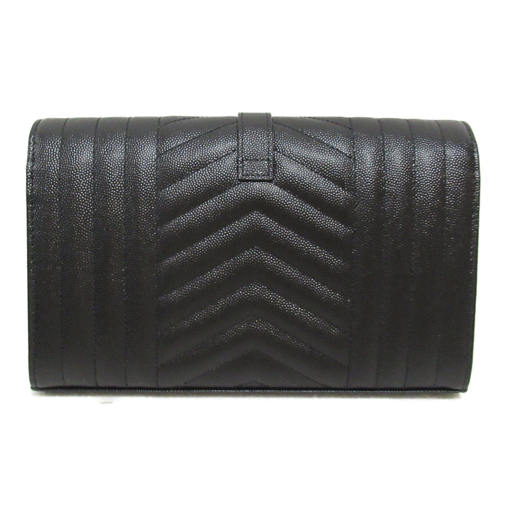 Saint Laurent Chain Shoulder Bag Leather Bag  Black 620280BOW921000