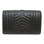 Saint Laurent Chain Shoulder Bag Leather Bag  Black 620280BOW921000
