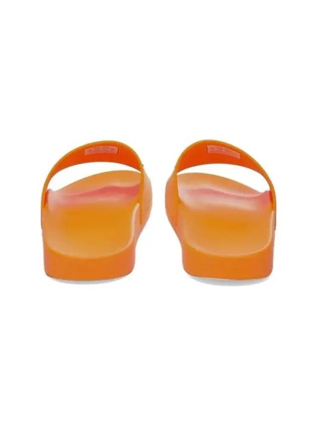 Balenciaga logo slippers orange
