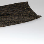 FENDI Zucca Canvas Pants 43 Black BrownFF6052
