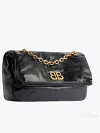 Balenciaga Monaco Small Chain Shoulder Bag Black
