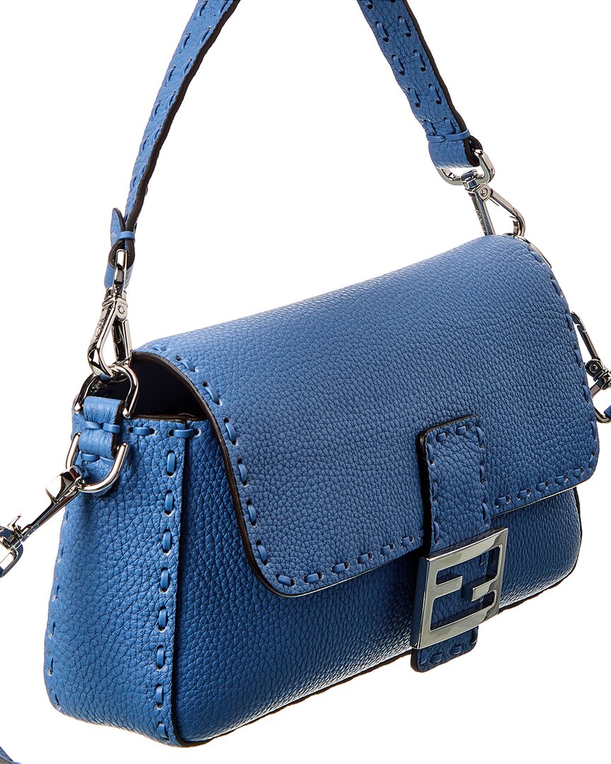FENDI Baguette Leather Shoulder Bag