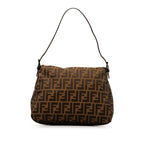 FY ZUCKA MANMABACKET ON SHOULDER BAG 26325 Brown canvas leather ladies FENDI