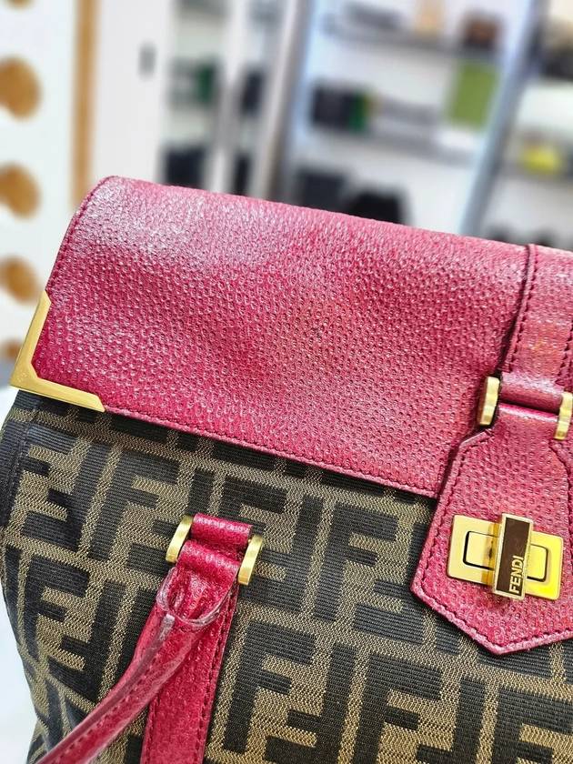 Gucci Fendi Zucca Jagard Linda Satchel Bag