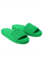 Bottega Veneta Terry Fabric Slippers Green