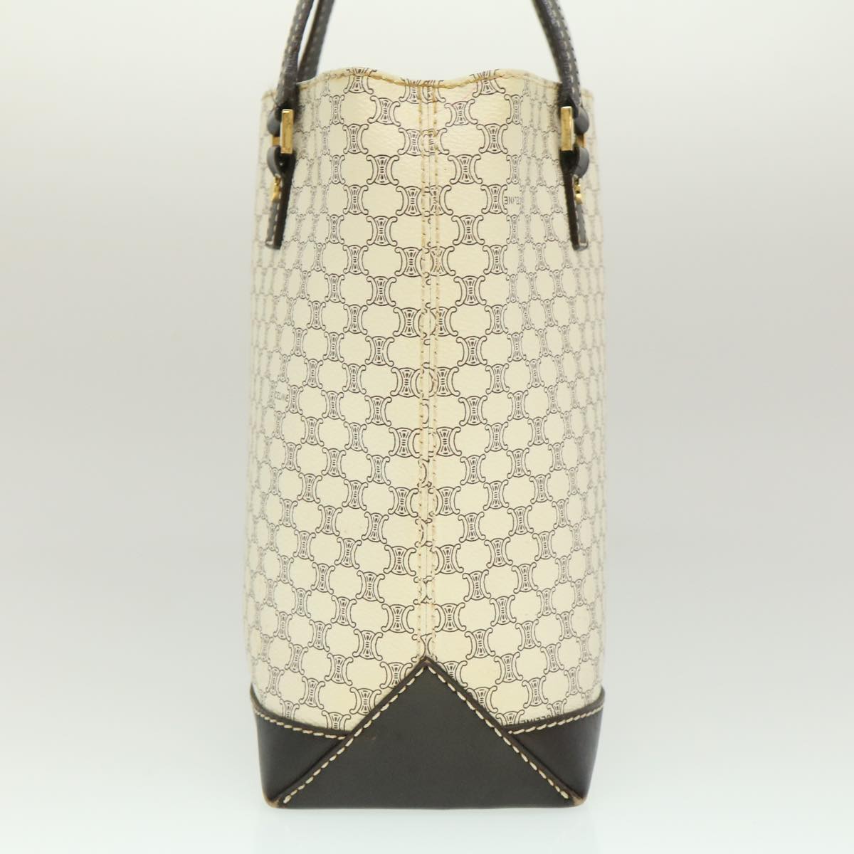 CELINE Macadam Canvas Tote Bag PVC Leather Whe  fm1320