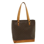 CELINE Macadam Canvas Tote Bag PVC Leather Brown  fm1323