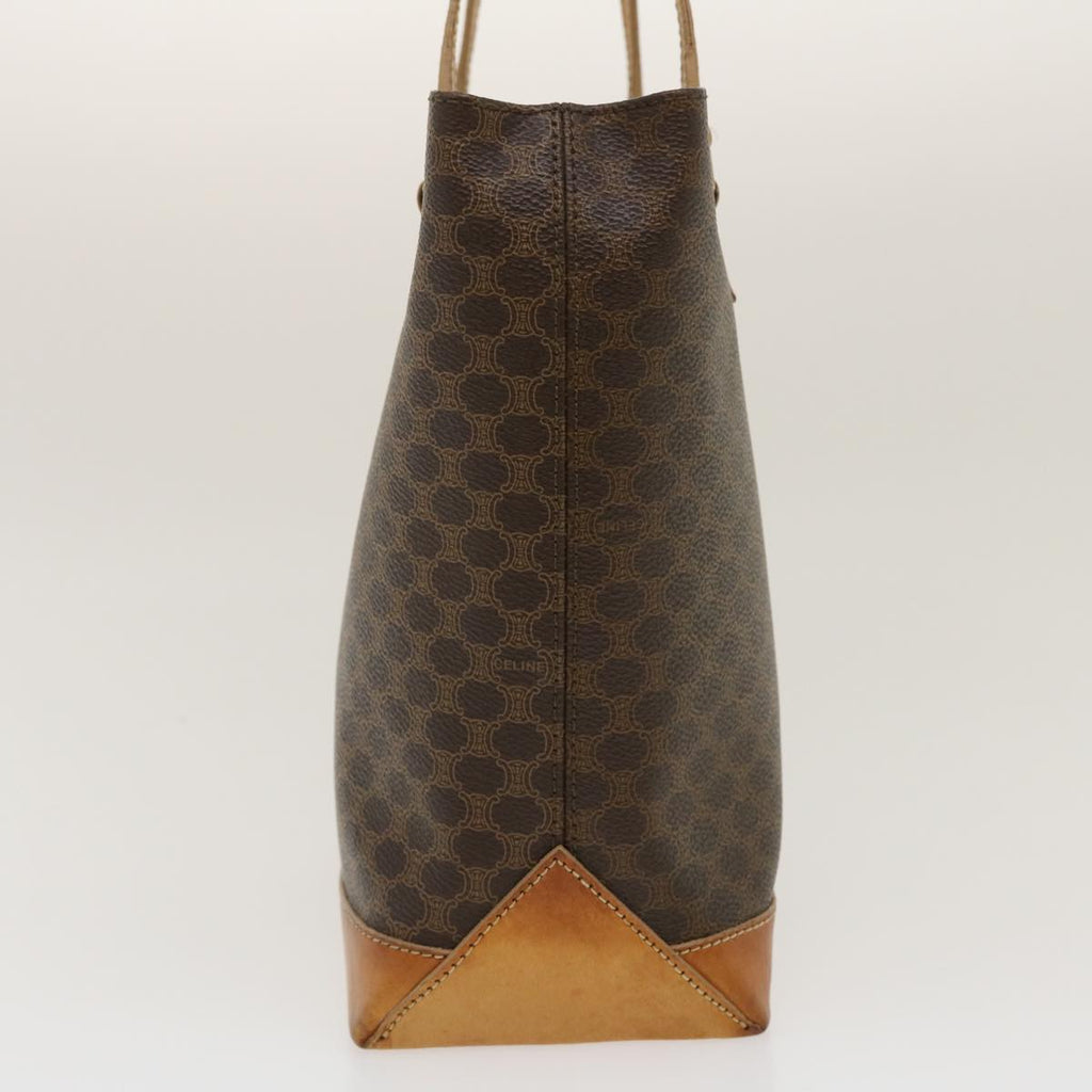 CELINE Macadam Canvas Tote Bag PVC Leather Brown  fm1323
