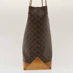 CELINE Macadam Canvas Tote Bag PVC Leather Brown  fm1323