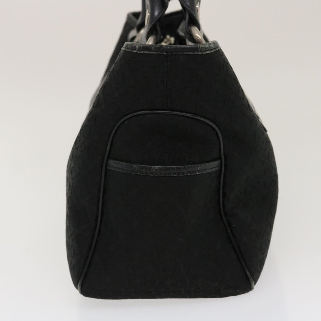 CELINE C Macadam Canvas Tote Bag Buggy Bag Black  fm1376