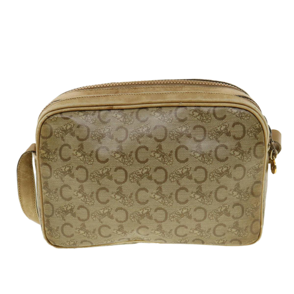CELINE C Macadam Canvas Shoulder Bag Beige  fm1641